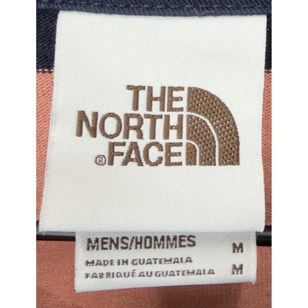 The North Face Berkeley Rugby Shirt Pink Navy Stripes Men Size M Heritage Sporty
